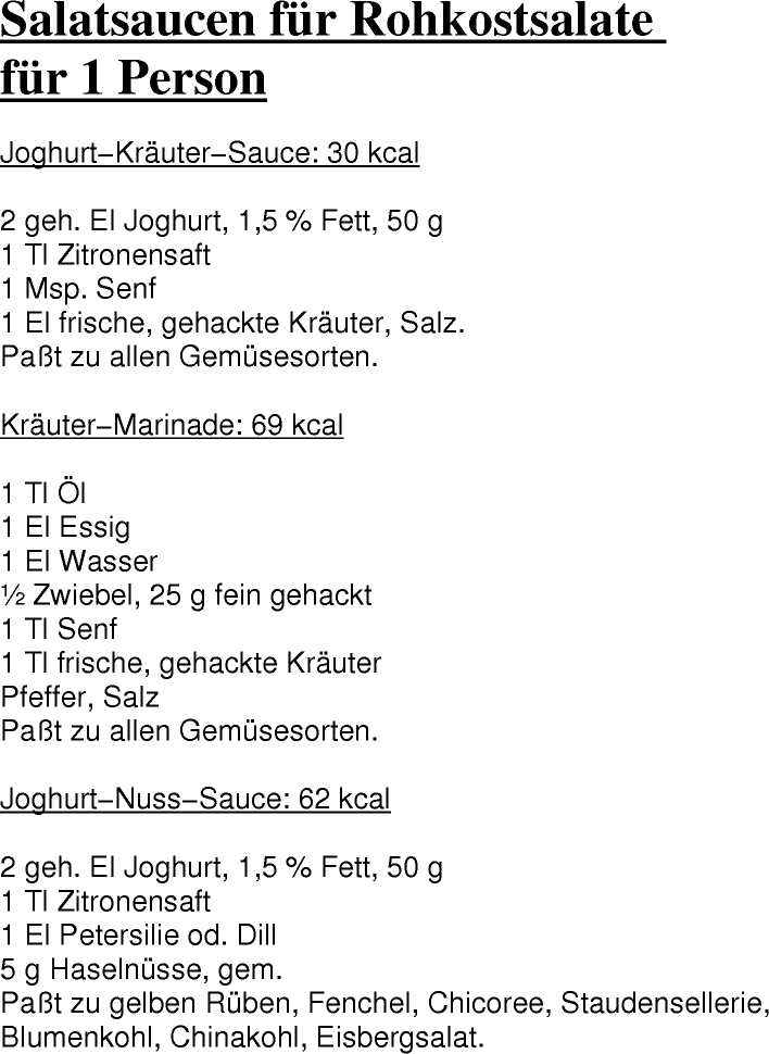 Salatsauce für Rohkostsalate für 1 Person von gesunde-rezepte.de ...